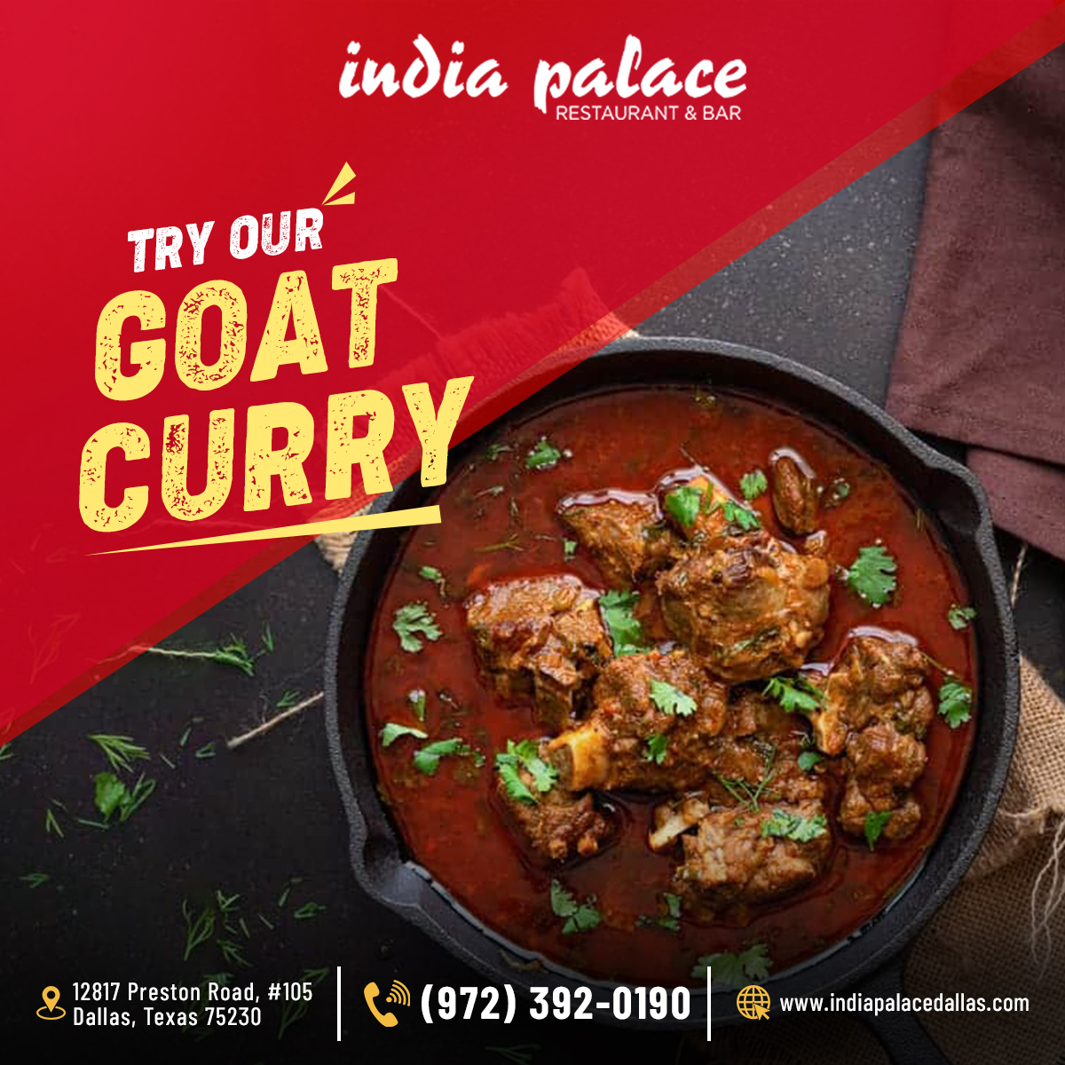 Relish Goat Curry In Dallas!